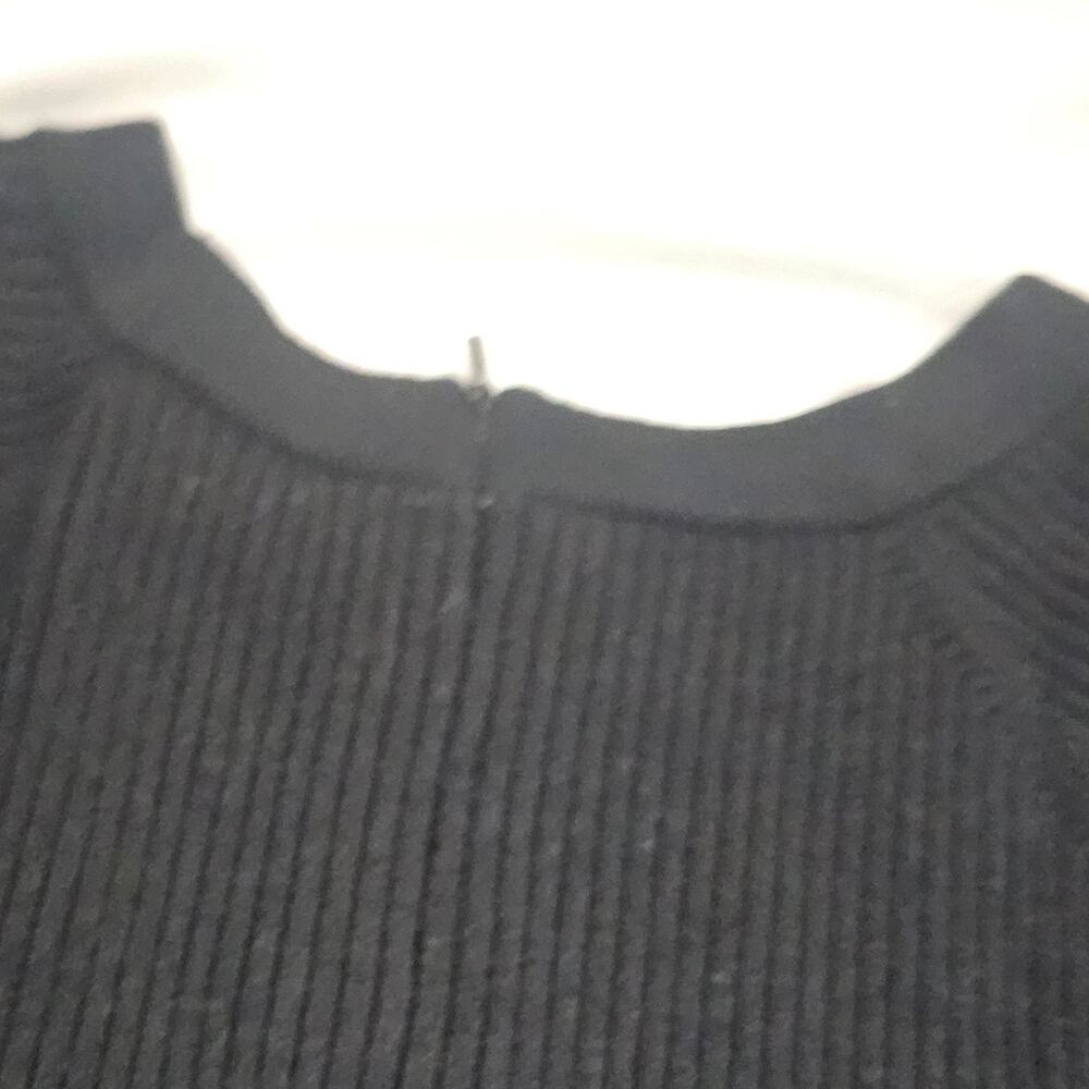 Tory Burch Black Dotted Pony ribbed knit Gemma Merino Wool sweater dress size XS - Picture 7 of 13